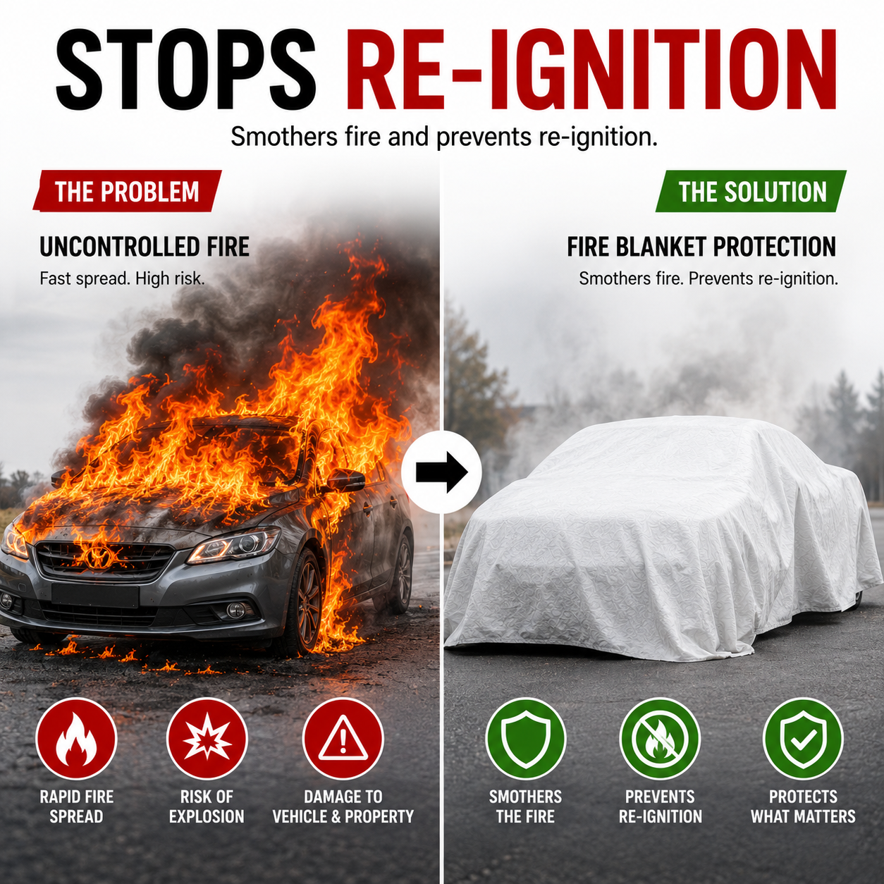 Emergency Vehicle Fire Blanket